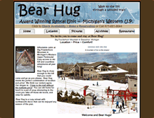 Tablet Screenshot of bearhugcabin.com